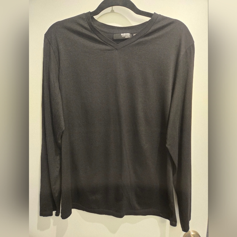 Murano Black Long Sleeve Tee Classic Crew